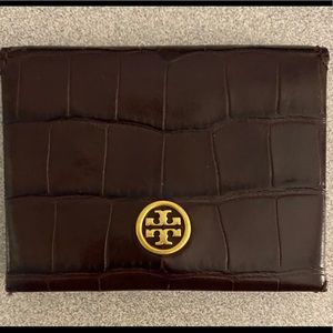 Tory Burch Parker Embossed Leather Card Case